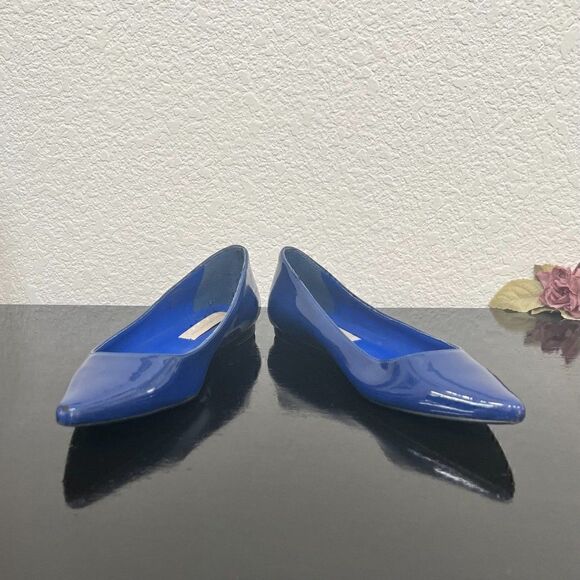Stella McCartney Blue Patent Leather Flats Size 40 - Picture 1 of 10